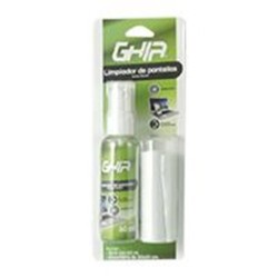 KIT DE LIMPIEZA PARA PANTALLAS GHIA INCLUYE MICROFIBRA Y SPRAY 60ML, ANTIBACTERIAL