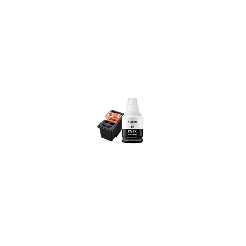 CABEZAL DE TINTA NEGRA + TINTA NEGRA  BH-10 GI-10BK CANON COMPATIBLE CON LA SERIE G5010, G6010, G7010, GM2010, GM4010
