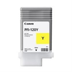 TANQUE DE TINTA CANON PFI-120 Y YELLOW RENDIMIENTO 130 ML, COMPATIBLE CON TM-200, TM-205, TM-300, TM-305.