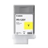 TANQUE DE TINTA CANON PFI-120 Y YELLOW RENDIMIENTO 130 ML, COMPATIBLE CON TM-200, TM-205, TM-300, TM-305.