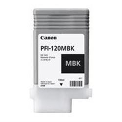TANQUE DE TINTA CANON PFI-120 MBK NEGRO MATE RENDIMIENTO 130ML, COMPATIBLE CON TM-200, TM-205, TM-300, TM-305.