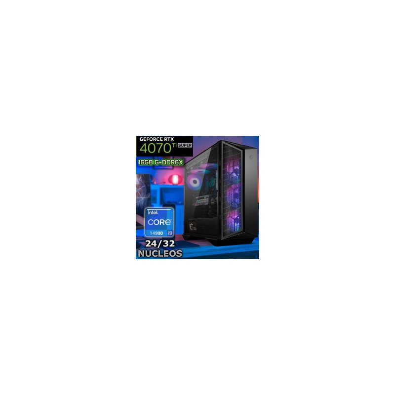 PC GAMER Y WORKSTATION CORE I9-14900 24/32 NUCLEOS RTX-4070TI SUPER, RAM 64GB