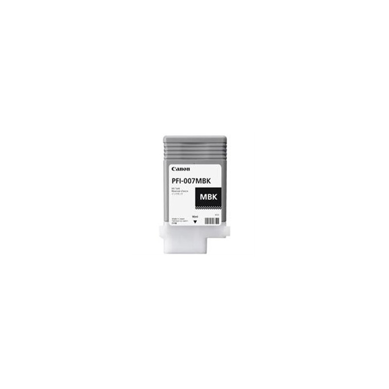 TANQUE DE TINTA CANON NEGRO MATE PFI-007MBK 90ML, COMPATIBLE CON IMAGEPROGRAF 670E