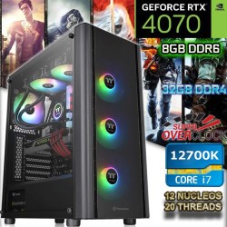 PC CORE I7-12700K 12/20 NÚCLEOS + RTX-4070 12GB, 32GB RAM 4TB GAMA ALTA