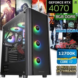 PC CORE I7-12700K 12/20 NÚCLEOS + RTX-4070 12GB, 32GB RAM 4TB GAMA ALTA