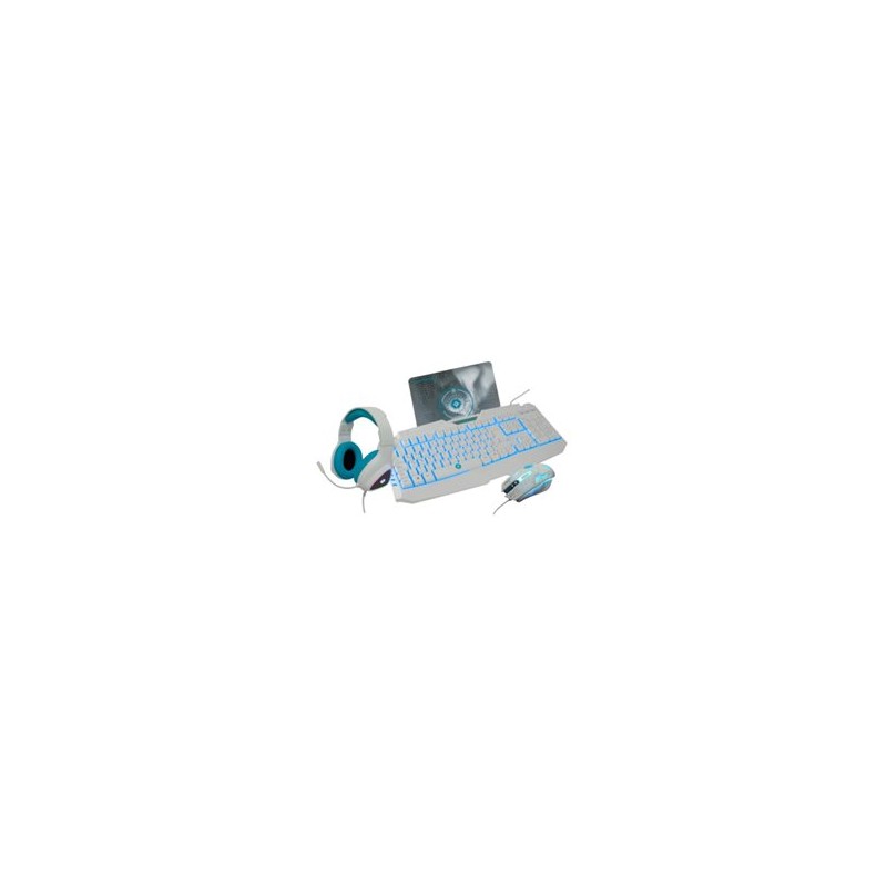 KIT TECLADO MOUSE DIADEMA Y MOUSEPAD GAMER VORTRED ALAMBRICO AVALANCHE 4 EN 1 RGB USB DPI 3600