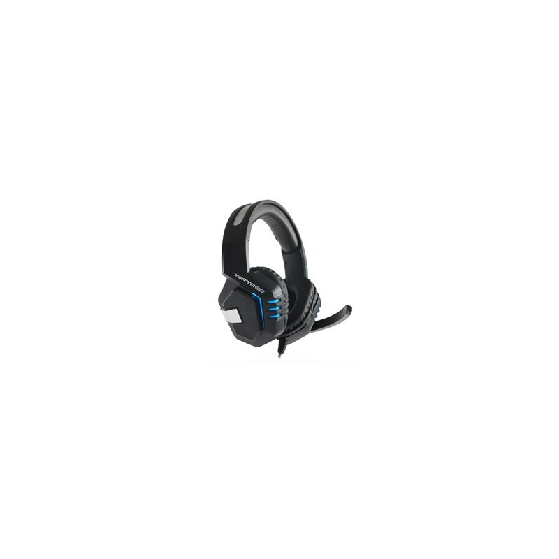 AUDIFONOS DIADEMA GAMER VORTRED ALAMBRICO ONFALL LED 3.5MM USB 1.8 METROS NEGRO