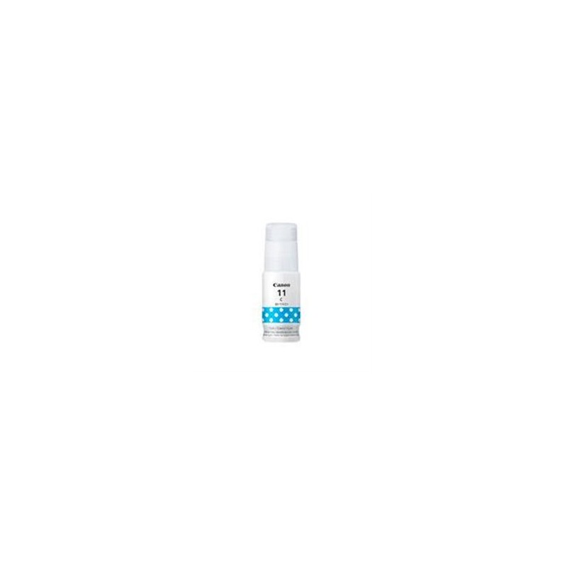 BOTELLA DE TINTA CANON GI-11C CYAN, 70 ML, RENDIMIENTO APROX.  7,700 PAGINAS, COMPATIBLE CON G3160, G2160.