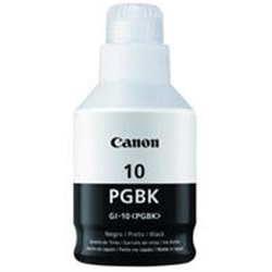 BOTELLA DE TINTA CANON GI-10PGBK NEGRA, 170 ML, RENDIMIENTO APROX.  8,300 PAGINAS, COMPATIBLE CON GM2010, GM4010, G5010, G6010,