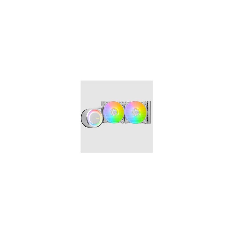 Enfriamiento liquido MSI MAG CORELIQUID E240 WHITE 2xFan ARGB 240mm Compatible AM5/LGA 1700