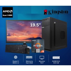 PC AMD RYZEN 5 5600G SSD 480GB DDR4 8GB MONITOR DE 19.5 TECLADO Y MOUSE