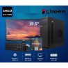 PC AMD RYZEN 5 5600G SSD 480GB DDR4 8GB MONITOR DE 19.5 TECLADO Y MOUSE