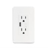 TOMA CORRIENTE DE PARED INTELIGENTE WIFI COLOR BLANCO SMART LIFE IOT BY TECHZONE
