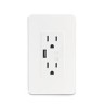 TOMA CORRIENTE DE PARED INTELIGENTE WIFI COLOR BLANCO SMART LIFE IOT BY TECHZONE