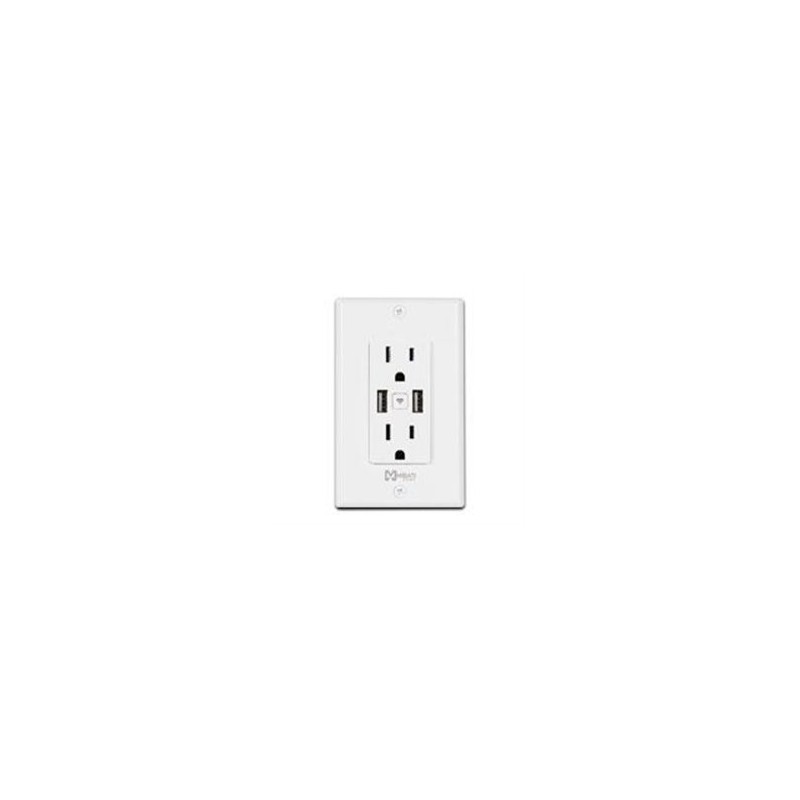 CONTACTO INTELIGENTE DE PARED // MIRATI // WIFI 2.4GHZ // 2 USB // 2 CONTACTOS COMPATIBLE CON ANDROID E IOS // FUNCIONA CON ALEX