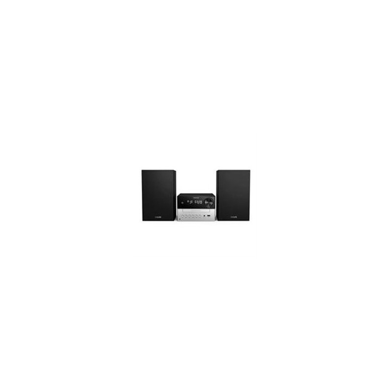 MINI COMPONENTE PHILIPS / PANTALLA LED  / COLOR NEGRO-PLATA / WOOFER 3 PULG / CANAL 2.0 / CD MP3 - USD - BLUETOOTH / CARGA USB 5
