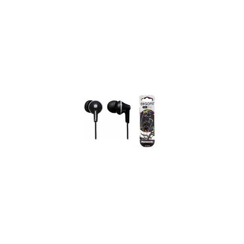 AUDIFONOS TIPO INSERCION (IN-EAR)  PANASONIC RP-HJE125PP COLOR NEGRO CONECTOR 3.5MM