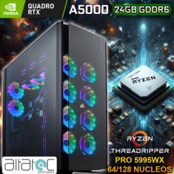 WORKSTATION THREADRIPPER PRO 5995WX 64/128 NÚCLEOS QUADRO RTX A5000 RAM 256GB