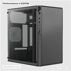 GABINETE ACTECK PERFORMANCE II GI215W NEGRO CON CRISTAL FUENTE 500W MICRO TORRE AC-935784
