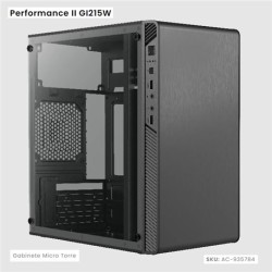 GABINETE ACTECK PERFORMANCE II GI215W NEGRO CON CRISTAL FUENTE 500W MICRO TORRE AC-935784