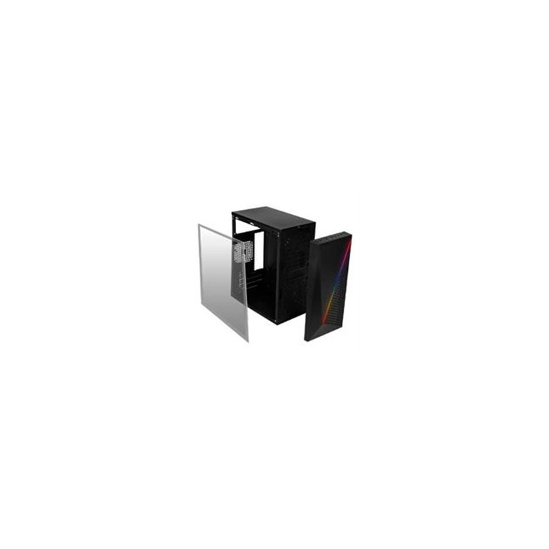 GABINETE ACTECK KIOTO RGB CON FUENTE DE PODER DE 500W COMPACTO MINI-TORRE/ GC-460 /MICRO-ATX/MINI-ITX/ACRILICO/USB 3.0/ NEGRO/AC