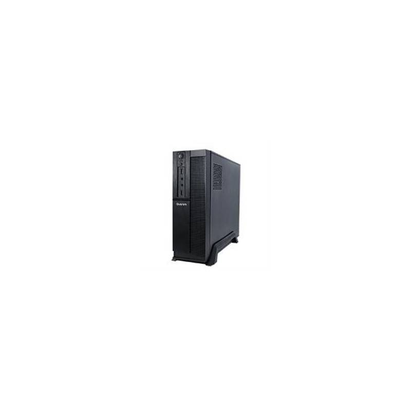 GABINETE SLIM QUARONI, MICRO ATX /MINI ITX/FUENTE DE PODER 500W /COLOR NEGRO ACABADO CUADRICULADO