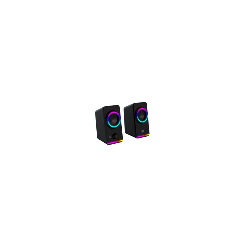 Bocinas Balam Rush Glimm Style BG565 Negro Bluetooth 10 W 2.0 Canales Iluminación RGB