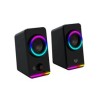 Bocinas Balam Rush Glimm Style BG565 Negro Bluetooth 10 W 2.0 Canales Iluminación RGB