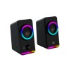 Bocinas Balam Rush Glimm Style BG565 Negro Bluetooth 10 W 2.0 Canales Iluminación RGB