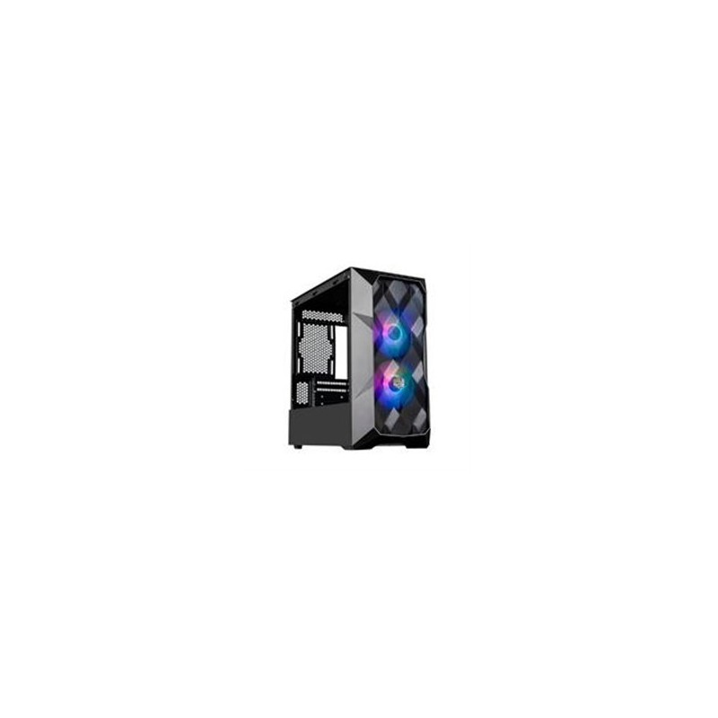 GABINETE COOLER MASTER MASTERBOX TD300 MESH CON VENTANA ARGB, MINI TOWER, MINI-ITX/MICRO-ATX, USB 3.0, SIN FUENTE, 2 VENTILADORE