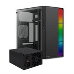 AC-935753 GABINETE ACTECK FUSION II GI440 / MICRO TORRE / MICRO ATX, MINI ITX / FUENTE 500W / ILUMINACION RGB / PANEL ACRILICO,