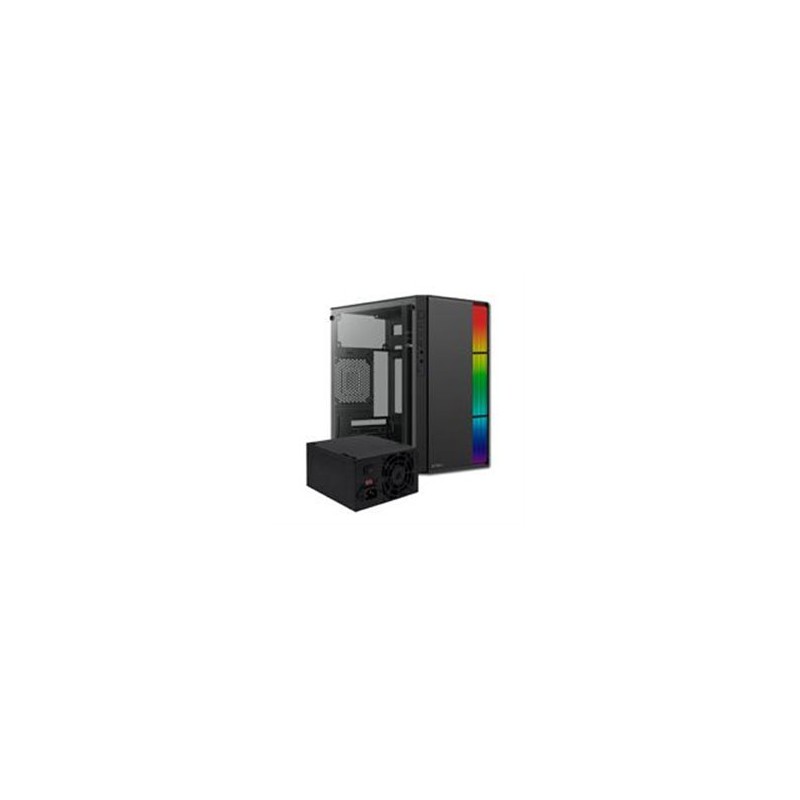 AC-935753 GABINETE ACTECK FUSION II GI440 / MICRO TORRE / MICRO ATX, MINI ITX / FUENTE 500W / ILUMINACION RGB / PANEL ACRILICO,