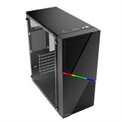 AC-935715 GABINETE ACTECK DRACO GM450 / MEDIA TORRE / ATX, MICRO ATX, MINI ITX / FUENTE 500W / PANEL CRISTAL TEMPLADO, METAL / N