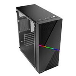 AC-935715 GABINETE ACTECK DRACO GM450 / MEDIA TORRE / ATX, MICRO ATX, MINI ITX / FUENTE 500W / PANEL CRISTAL TEMPLADO, METAL / N