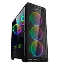 GABINETE GAMER OCELOT/NEGRO/MEDIA TORRE/SOPORTA 6X VENTILADORES 120MM/SOPORTA GPU 320MM/CRISTAL TEMPLADO/SIN FUENTE/ATX