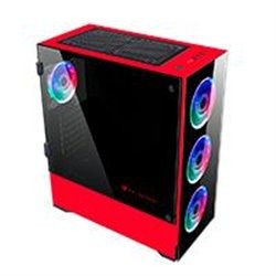 GABINETE BALAM RUSH GAMER-S-/E-ATX/ATX/MICROATX/MINI ITX/ 4 VENTILADORES RGB/USB 3.0/CRISTAL TEMPLADO/THINOS GSX9000/COLOR ROJO/