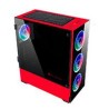 GABINETE BALAM RUSH GAMER-S-/E-ATX/ATX/MICROATX/MINI ITX/ 4 VENTILADORES RGB/USB 3.0/CRISTAL TEMPLADO/THINOS GSX9000/COLOR ROJO/