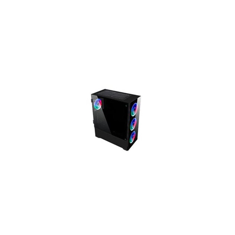 GABINETE BALAM RUSH-S GAMER E-ATX 4 VENT RGB 1*USB 3.0 CRISTAL TEMP THINOS GSX9000 NEGRO BR-932271