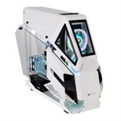 GABINETE THERMALTAKE AHT600 BLANCO TORRE COMPLETA MINI ITX, MICRO ATX, ATX, EATX CRISTAL TEMPLADO - GAMER