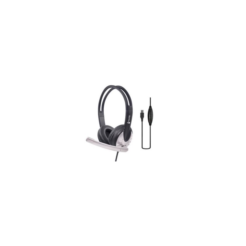 AUDIFONOS DIADEMA NEXTEP ALAMBRICO BASICA CON MICROFONO USB NEGRO NE-425C