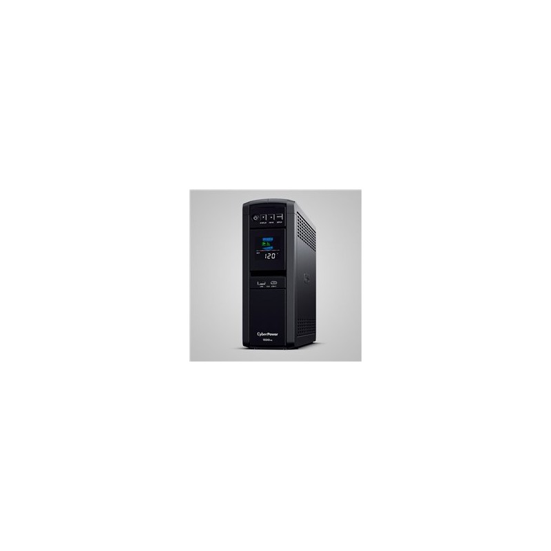 UPS CYBERPOWER PFC ONDA SENOIDAL CP1500PFCLCDA 1.5kVA/ 1000W LCD A COLOR AVR 12 NEMA 5-15R