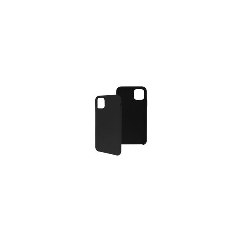 FUNDA GHIA DE SILICON COLOR NEGRO CON MICA PARA IPHONE 11 PRO MAX