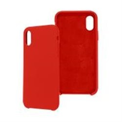 FUNDA GHIA DE SILICON COLOR ROJO CON MICA PARA IPHONE XS MAX