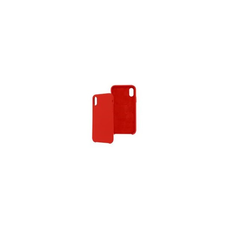 FUNDA GHIA DE SILICON COLOR ROJO CON MICA PARA IPHONE XS MAX