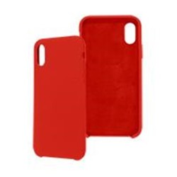 FUNDA GHIA DE SILICON COLOR ROJO CON MICA PARA IPHONE XS MAX