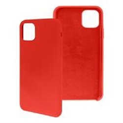 FUNDA GHIA DE  SILICON COLOR ROJO CON MICA PARA IPHONE 11 PRO MAX