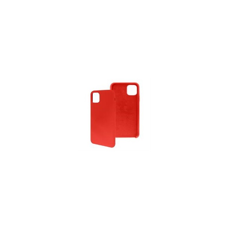 FUNDA GHIA DE  SILICON COLOR ROJO CON MICA PARA IPHONE 11 PRO MAX