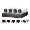 KIT DE 4 CANALES DE 2 MEGAPIXELES/ DVR COOPER-I WIZSENSE/ CON IA/ H.265+/ 4 CAMARAS B1A21 1080P/ 4 CANALES + 1 IP O HASTA 5 CANA