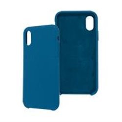 FUNDA GHIA DE SILICON COLOR AZUL CON MICA PARA IPHONE XS MAX