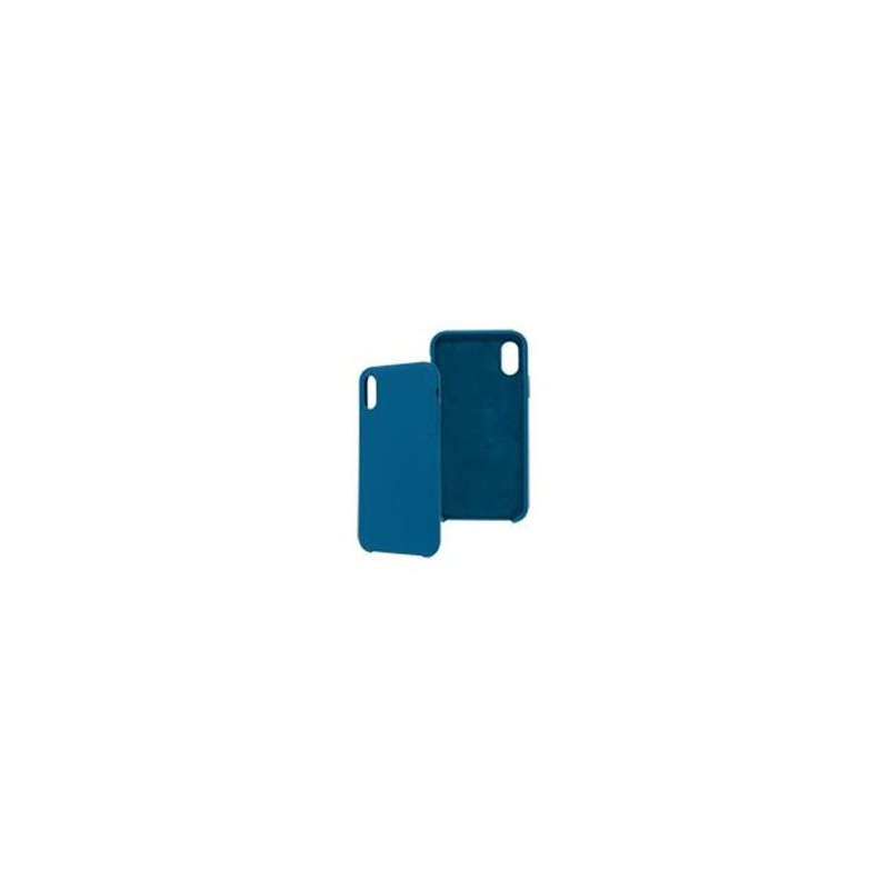 FUNDA GHIA DE SILICON COLOR AZUL CON MICA PARA IPHONE XS MAX